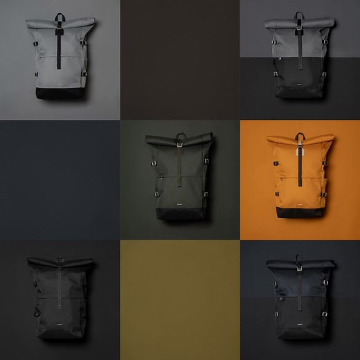 Our most beloved backpacks, Bernt and Ilon, have been refined to perfection with lightweight metal trims and a zippered rolltop. The result? Meet the new ICON Rolltop Backpack Medium & Large — designed with an external laptop pocket, adjustable rolltop for flexible capacity, and crafted from water-resistant recycled materials. | Sandqvist