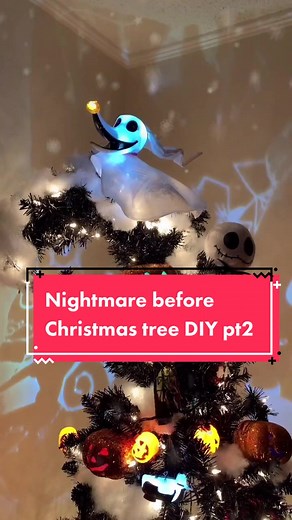 Spooky Nightmare Before Christmas Tree DIY