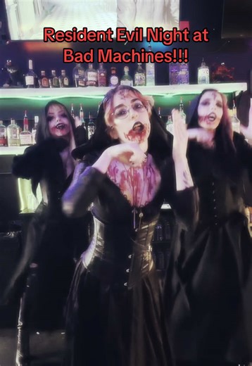 There’s still time! Going til midnight tonight!!! Bad Machines Esports Bar in Cary, NC! @mari @cyanide ﾒ𝟶 @cherry #residentevil #dimitrescusisters #northcarolina #carync #cosplay