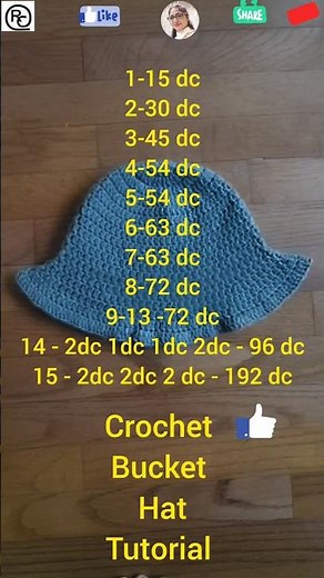 Crochet Bucket Hat #crochet #crochethat #crochetbuckethat #buckethat #shorts #spring #crocheting