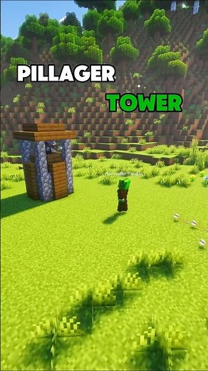 🏹 I built a Pillager Tower in Minecraft! #story #minecraft #tutorial