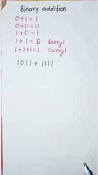 binary addition #binary#mca #shorts