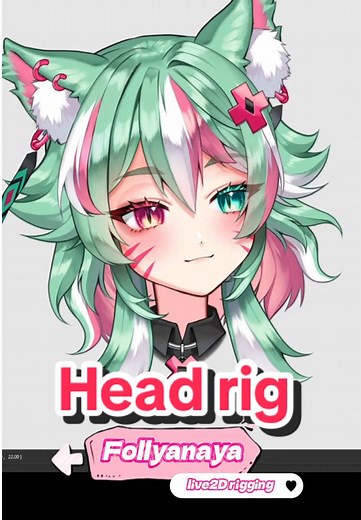 Head Rig Animation for Live2D Vtubers