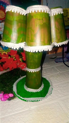 Lamp Making From Disposal Paper Cups #diy #lamp #craft #light #homedecor #reuseideas #trendingshorts