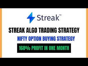 algo trading option buying strategy using zerodha streak #streak
