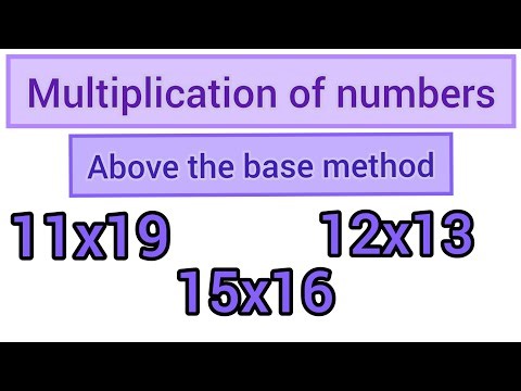 Multiplication of numbers above the base method #mathematics 