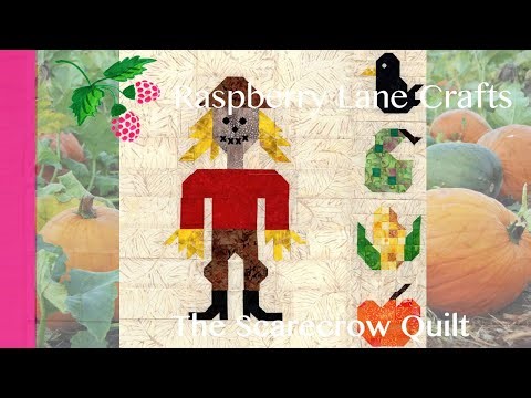 The Autumn Scarecrow Quilted Wall-Hanging Pattern Close-Up