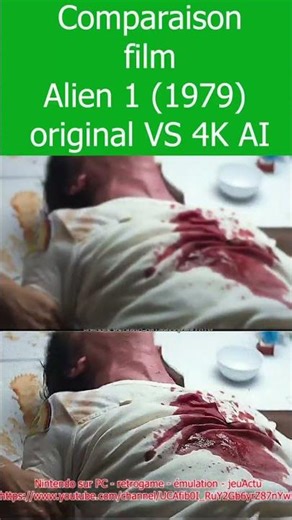 Comparaison film Alien 1 (1979) original VS 4K AI #alien #comparaison #4k #ai
