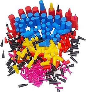 High Temp Silicone Rubber Tapered Plug Kit – 300 PCS, 1/32" to 1" – Reusable Masking Plugs for Powder Coating, Painting, Hydro Dipping, Media Blasting
