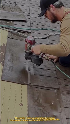 Pneumatic 6-Bar Coil Nailer Machine Automatically Fastening Rubber Roofing Tiles #tools