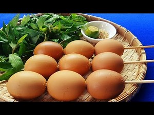 Món Ăn Ngon - TRỨNG GÀ NƯỚNG XIÊN QUE thơm ngon lẫy lừng