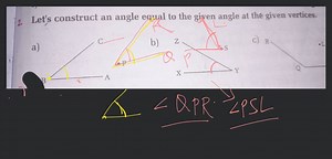 Let's construct an angle equal to the given angle at the given ... | Filo