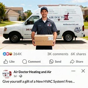 Give yourself the GIFT of a new HVAC system! Free Estimates Air Doctor Heating and Air, Call or Text 301-799-7200 | Air Doctor Heating and Air