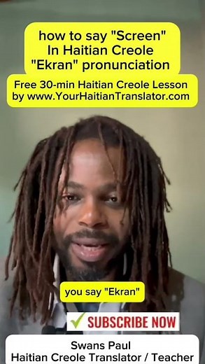 How to say "Screen" in Haitian Creole - "Ekran" pronunciation by a Haitian teacher