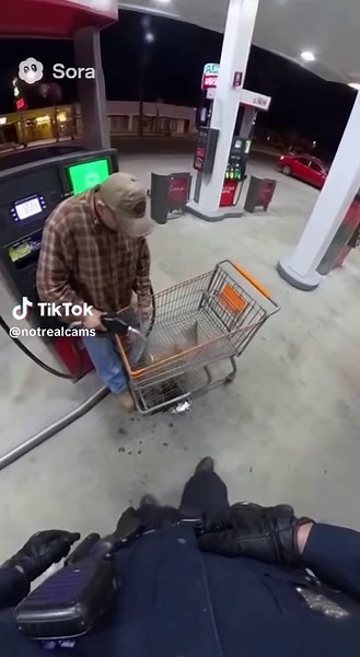 Pumping Gas into a Shopping Cart: A Hilarious Encounter