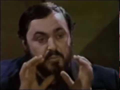 Luciano Pavarotti speaks about Concentration, Diaphragm, Throat, Resonance.