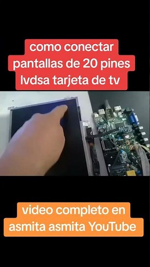 How to connect a 20-pin laptop screen to a TV card