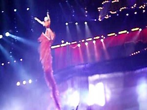 P!nk's entrance on her Funhouse Tour in Melbourne on 20/6/09