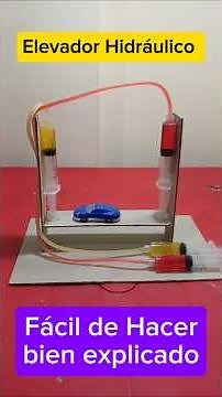 Elevador Hidráulico casero facil tutorial maqueta escolar #creative #viral #toys #Amazing