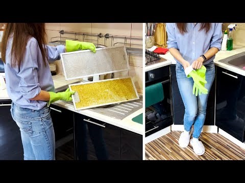 🧼Deep Kitchen Cleaning ASMR | Shocking Result on the Grease Filter! 😱