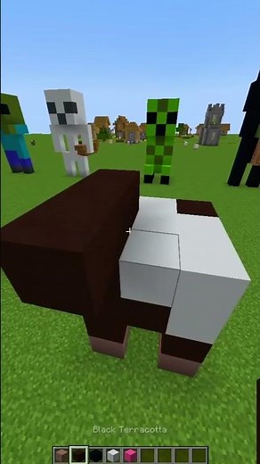 ❤️ Minecraft Quick Tutorial - How To Build Mini Cow Statue! ❤️