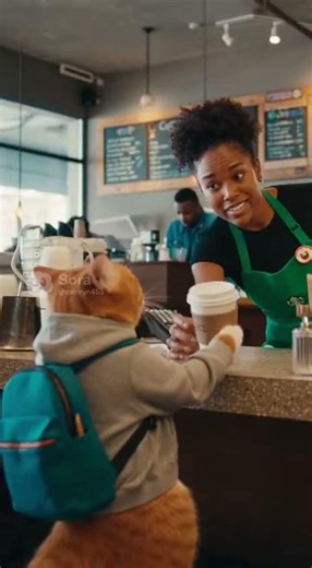 This cat did NOT like the name on his cup. ☕🐱