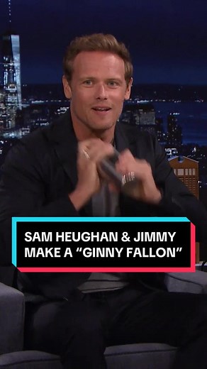 @Sam Heughan and Jimmy make a “Ginny Fallon” using @Sassenach Spirits! 🥚 #FallonTonight #SamHeughan