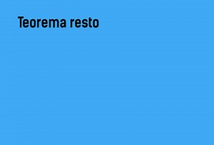 Teorema del resto | Teoría y ejemplos - Yo Soy Tu Profe