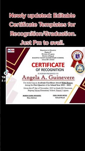 Newly updated Editable Certificate Templates for Graduation/rocognition.