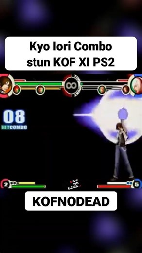 Kyo Iori Combo stun KOF XI PS2 #kofnodead #shorts #reels #retro #kof #arcade #kofxi #comboskof