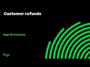 Sage 50 Accounts (UK) - Customer Refunds