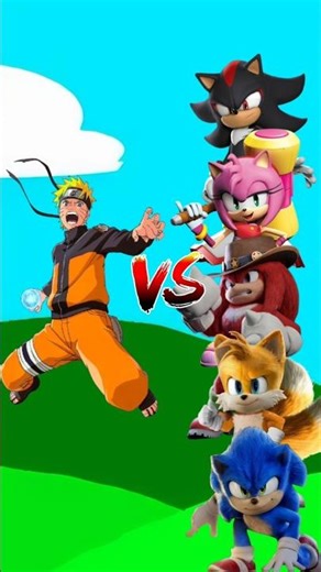 Sonic Vs Naruto Uzumaki #sonic #naruto #shorts
