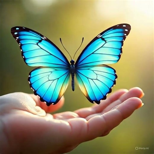 Animal | Beautiful Blue Butterfly in Nature 🦋✨