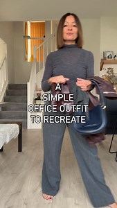 We’ve made it, the last Monday of January 🫠 A simple outfit of wide trousers with a fitted roll neck knit, the added scarf for interest and using @amyfuchsia genius hack of using an earring as a brooch to lean into the trend. Grey pinstripe trousers are ancient @hm Grey roll neck is an old @hm one - I found quite a few very similar and will link them on stories/LTK. Grey scarf @boutiquemma Burgundy loafers @asos Funnel neck leather jacket @allsaints * Navy bag @lulu_guinness * Gold and silver b