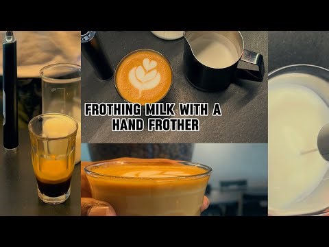 Perfect Frothy Milk in Seconds with a Hand Frother! 🥛✨ #handfrother #frothing #tutorial #cafe