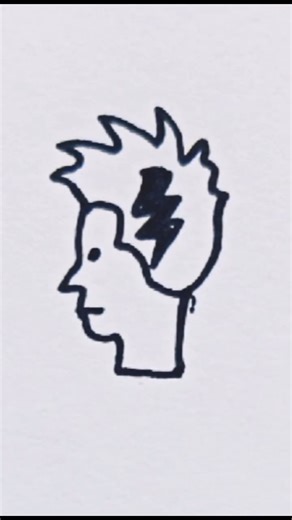 Easy drawing head drawing.