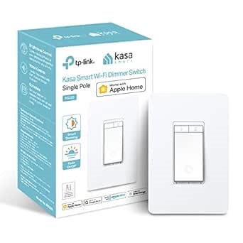 Kasa Apple HomeKit Smart Dimmer Switch KS220, Single Pole, Neutral Wire Required, 2.4GHz Wi-Fi Light Switch Works with Siri, Alexa and Google Home, UL Certified, No Hub Required, White