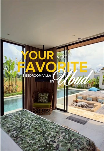 Your next favorite 3 bedroom villa in Ubud ✨ Wake up with nature view, relax by the pool, and enjoy your private escape in Bali 🌿 Perfect for family or group getaway. #ubudvilla #villabali #3bedroomvilla #privatepoolvilla #ubudstay