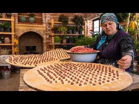 🌿 Dushpere – Traditional Azerbaijani Pasta from Village Life