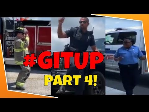 👨‍🚒These Police Officers & Firefighters & EMS & ARMY KILL the GITUP Challenge! #GitUp [Part 4]🔥🚑