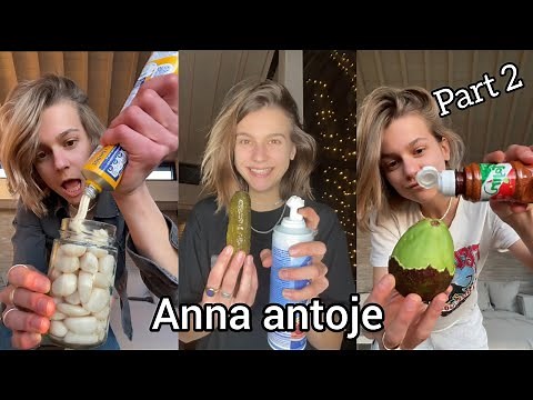 (ASMR) Anna Antoje Part 2 Tiktok Compilation Eating sounds
