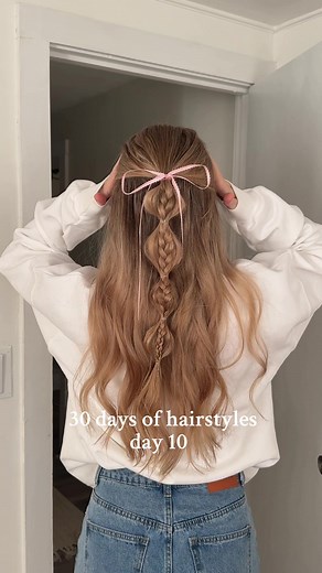 Simple Ribbon Hairstyle Tutorial for Christmas | Hair Inspiration