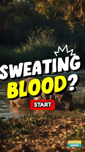 HIPPO SWEAT Sweating Blood? 🩸 #Shorts