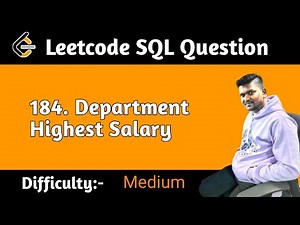 Department Highest Salary | Leetcode SQL Question