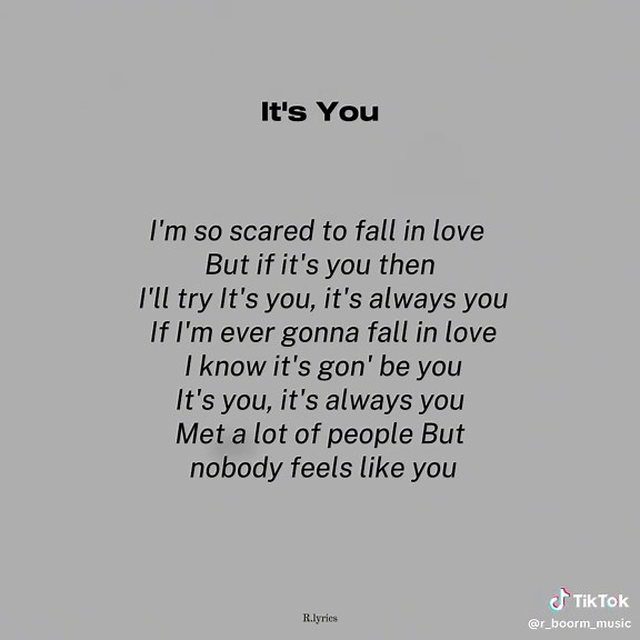 It's you, it's always you ... #lyrics #fypシ #riomalyrics