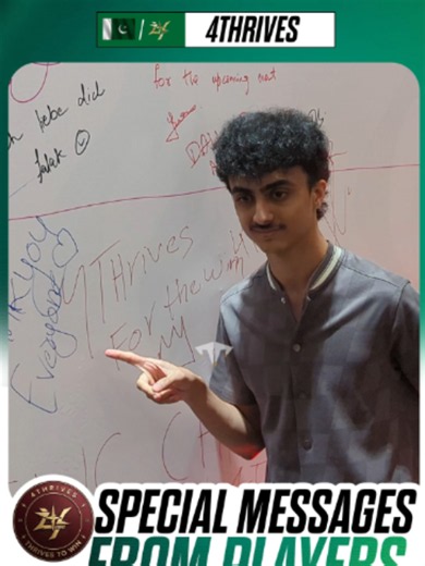 The Champions leave their mark. 🏆✍️ 4Thrives PMGO 2026 Champions signing the wall of glory Background Music : Only Vocals ( Nasheed ) #pmgo #pubgm #pubgmesports #tyson #esports