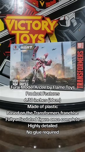 Furai Model Arcee by Flame Toys #flametoysmodelkit #furaimodel #transformers #arcee #modelkit #victorytoys #toysthatmatter