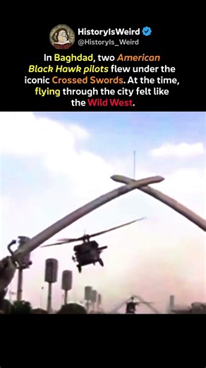 Black Hawk Pilots Flew Under Baghdad’s Iconic Crossed Swords #Shorts