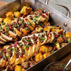 Turkey and Stuffing in One Pan? Yes. Yes! YES! | America's Test Kitchen