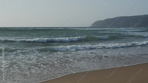 Coast of the Atlantic Ocean, Guincho beach, Portugal.